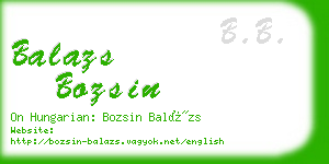 balazs bozsin business card